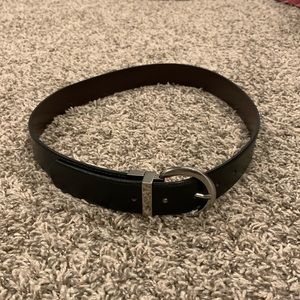 Black leather belt